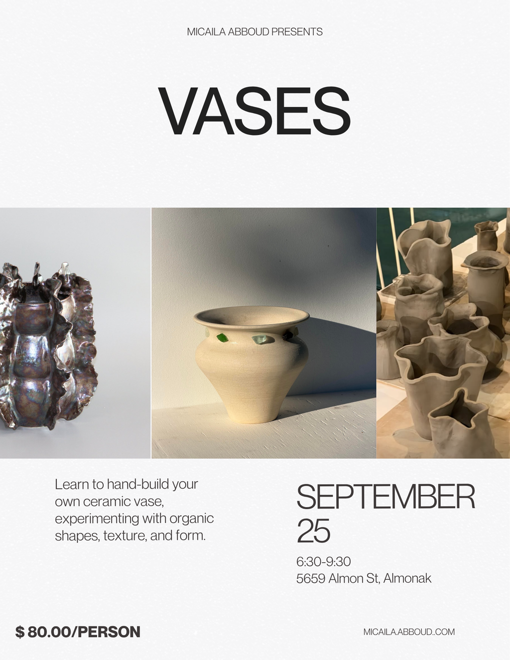 Vase Workshop - September 25